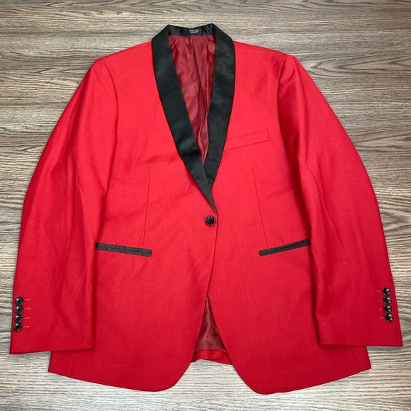 Coofandy Other - Coofandy Red & Black Tuxedo Tux Jacket M 38-40